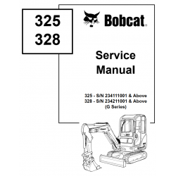 Bobcat 325 - Bobcat 328 G series - instrukcje napraw - schematy - DTR - service manuals - Bobcat 325, 328
